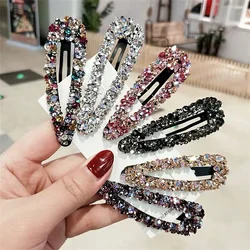 Handmade Rhinestone spinki do włosów Pin dla kobiet moda geometryczny kwiat Barrettes nakrycia głowy dziewczyny słodkie spinki do włosów akcesoria do włosów