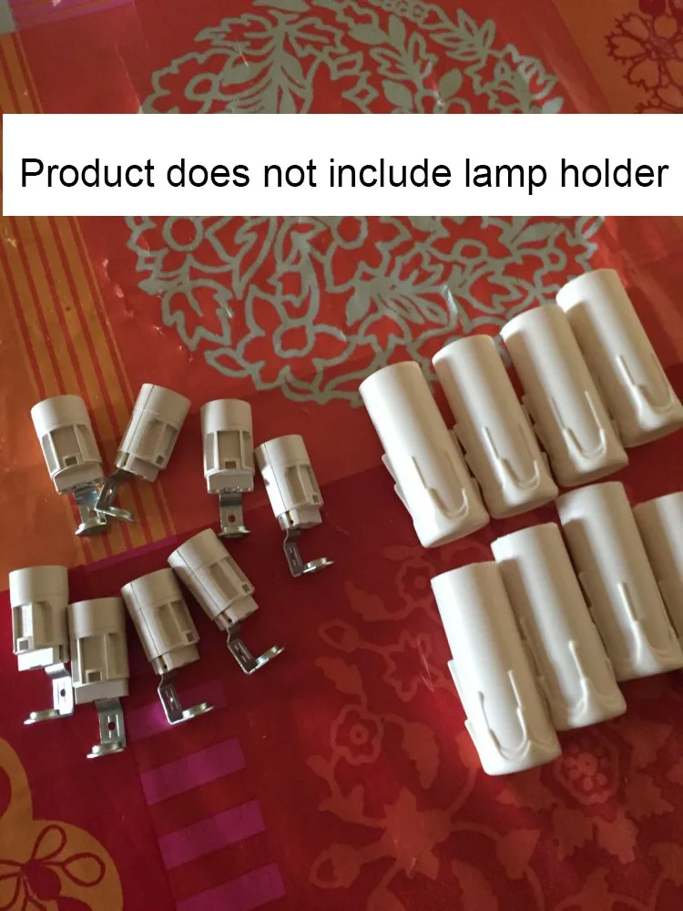 8pcs Plastic E14 Candle Lamp Holder Tube, Candle Lamp Base Sleeve Candle Bulb Base Cover, Chandelier Part Candle Tube image 4