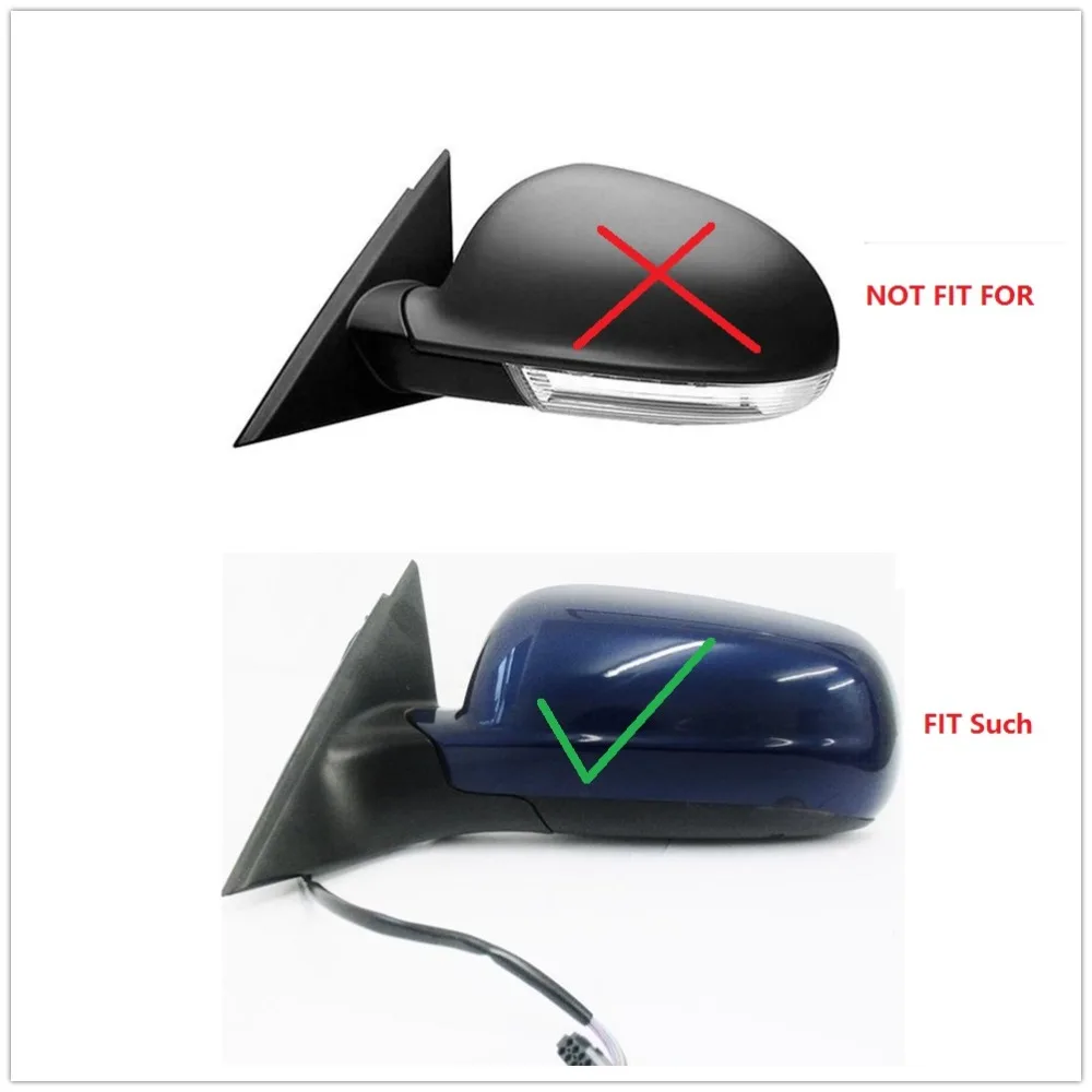 For VW Passat B5 Bora Jetta Golf MK4 4 For Seat Alhambra Cordoba Ibiza Leon Toledo Car Rear Mirror Glass Heated Blue Color