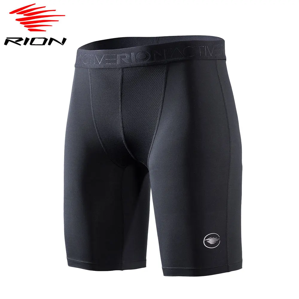 RION-pantalones cortos de compresión para hombre, ropa interior deportiva de secado rápido, para gimnasio, Fitness y entrenamiento