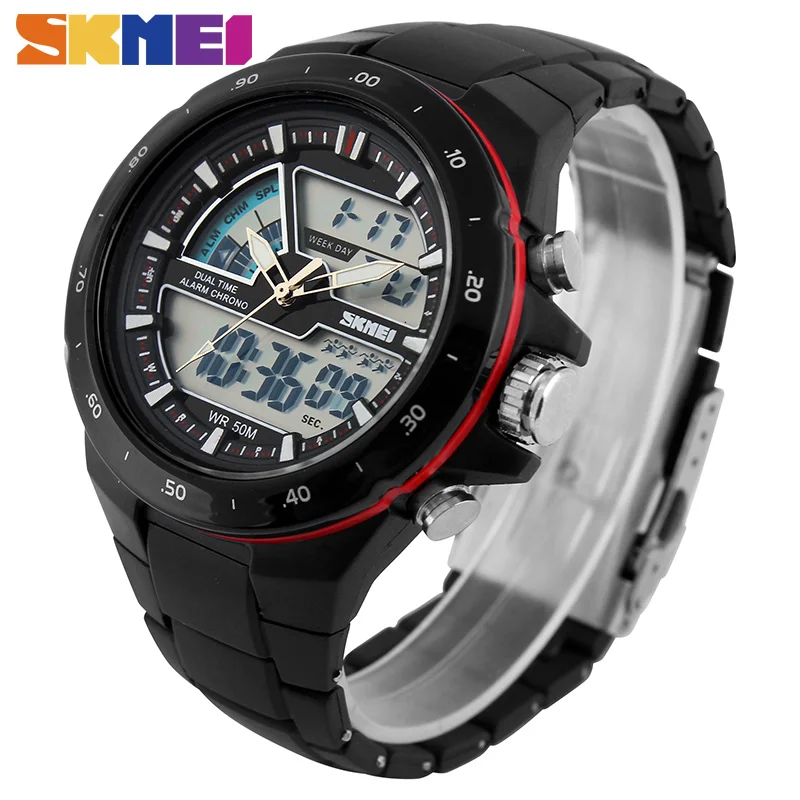 

SKMEI Men Watches Fashion Sports Watch 1016 Dual Display Wristwatches 50M Waterproof Men's Clock Relogio Masculino