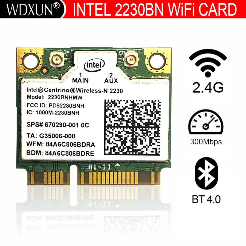 Centrino Wireless-N2230 2230 2230BN 2230BNHMW 2230N Half Mini Pci-e 300Mbps+Bluetooth4.0 Wireless Wlan Wifi Card