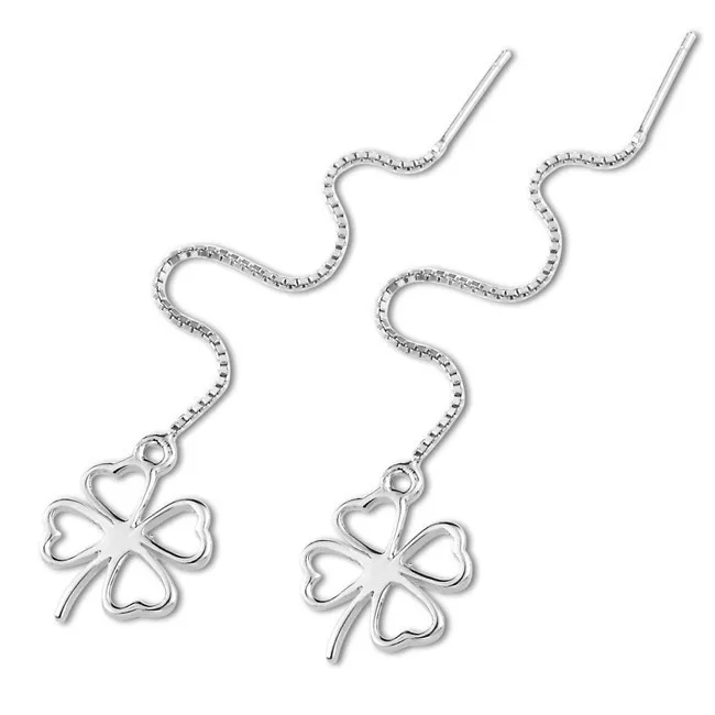 925 Silver Earrings For Women Minimalism  Long Tassel Earrings Ear Line pendientes  Dangle Earrings  Women Earrings
