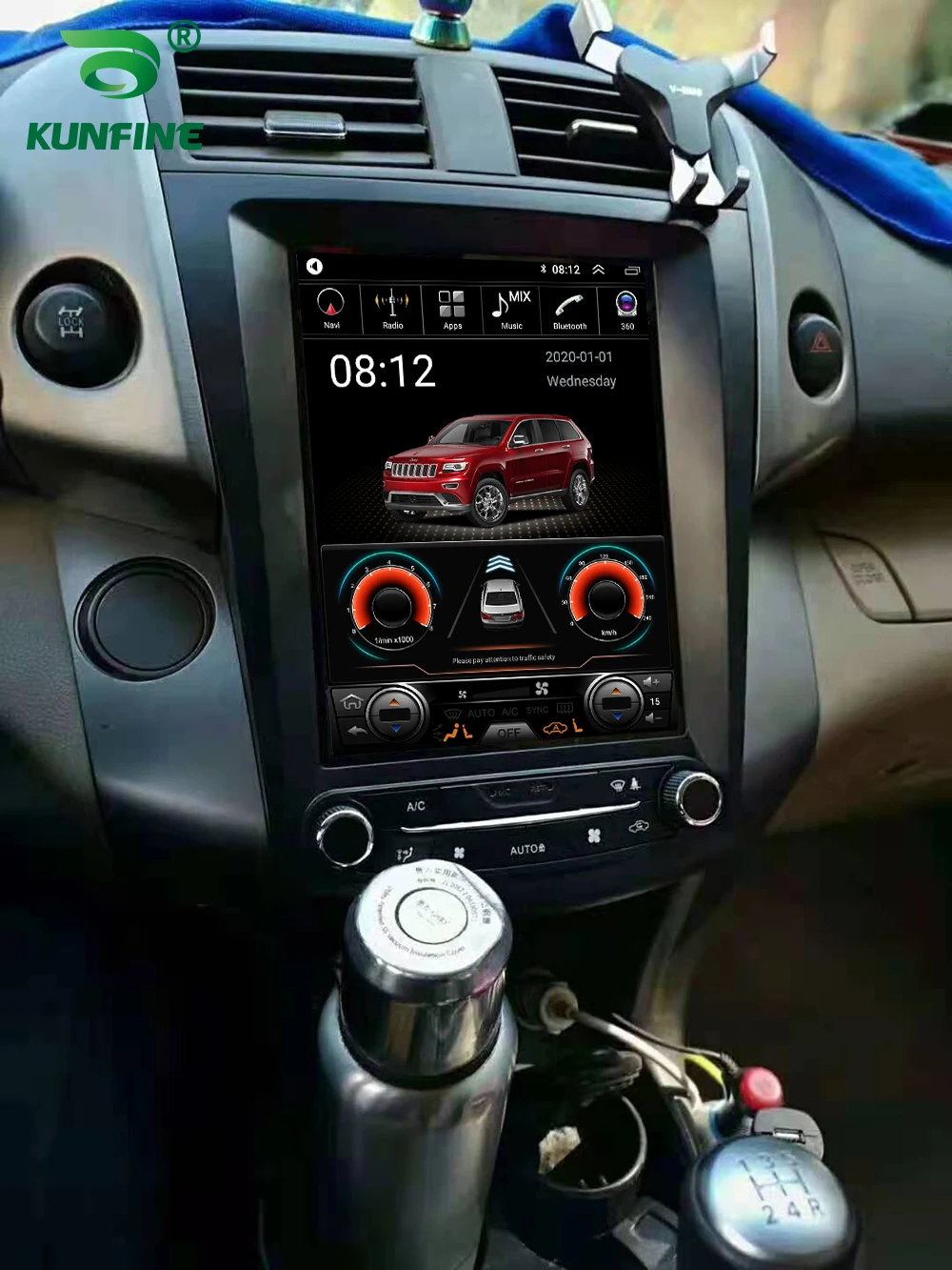 Tesla Screen Octa Core 4GB RAM 64GB ROM Android 10.0 Car DVD GPS Player Deckless Car Stereo For Toyota RAV4 2008-2012 AC  Radio