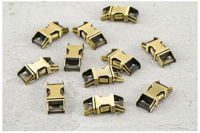 1pc Metal Colorful Side Release Curved Buckles Durable Plated Buckle 10mm, 15mm, 20mm, 25mm Dog Collar Paracord DIY Accessories
