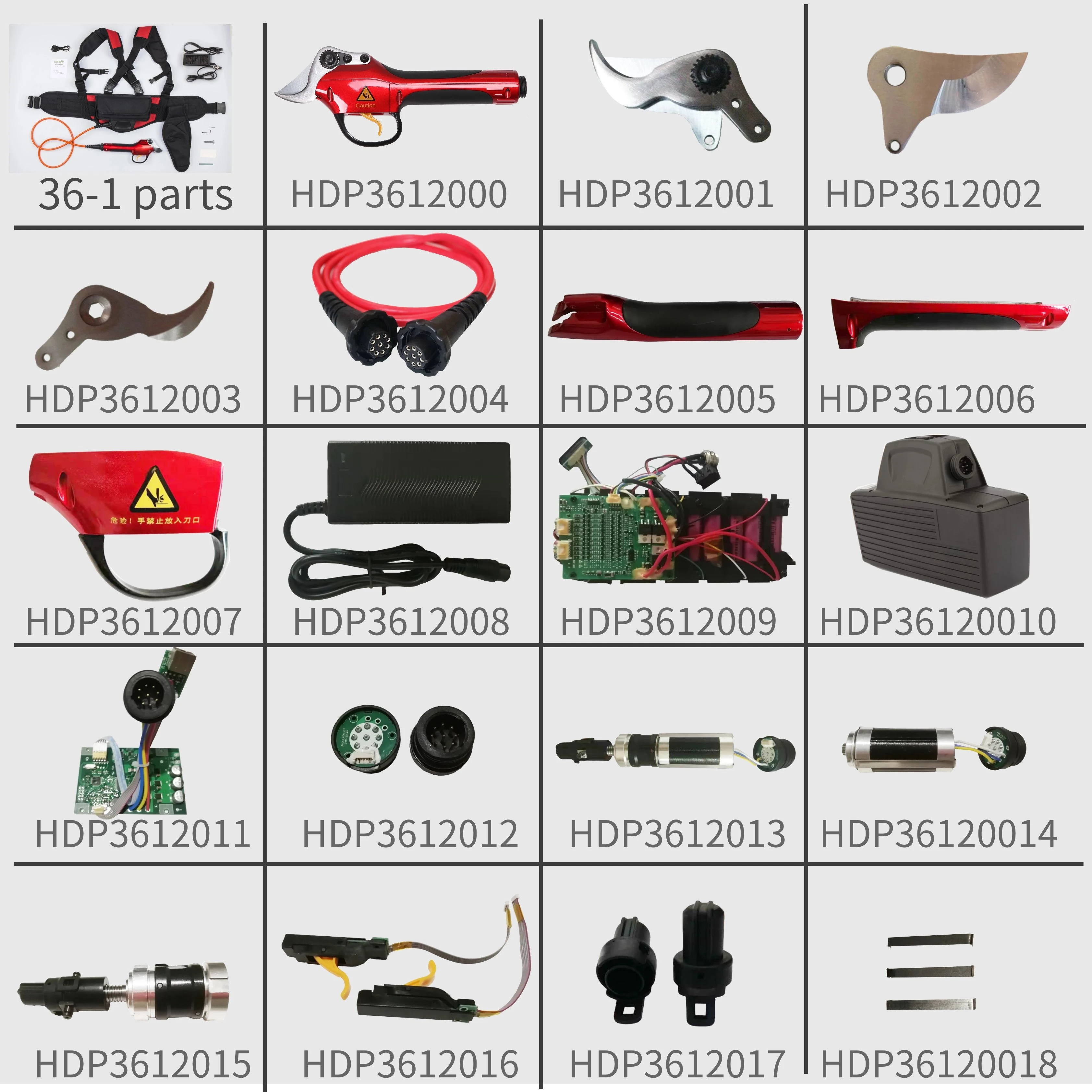 

Link I HDP36-1 spare parts, 9 pin version pruner cover shell (HDP3612000-HDP3612017 )