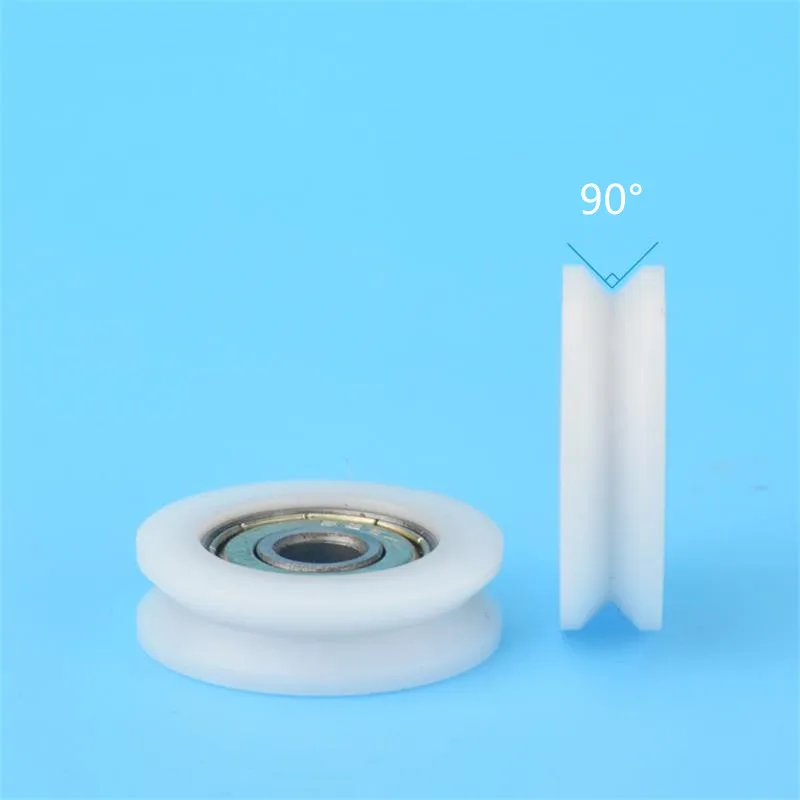 20 Stück/100 Stück V-Nut-Führungsrollenlager 6*27*8mm 626ZZ POM-Gehäuse Stahldraht-Hängescheibe 6x27x8 mm – Detail 2