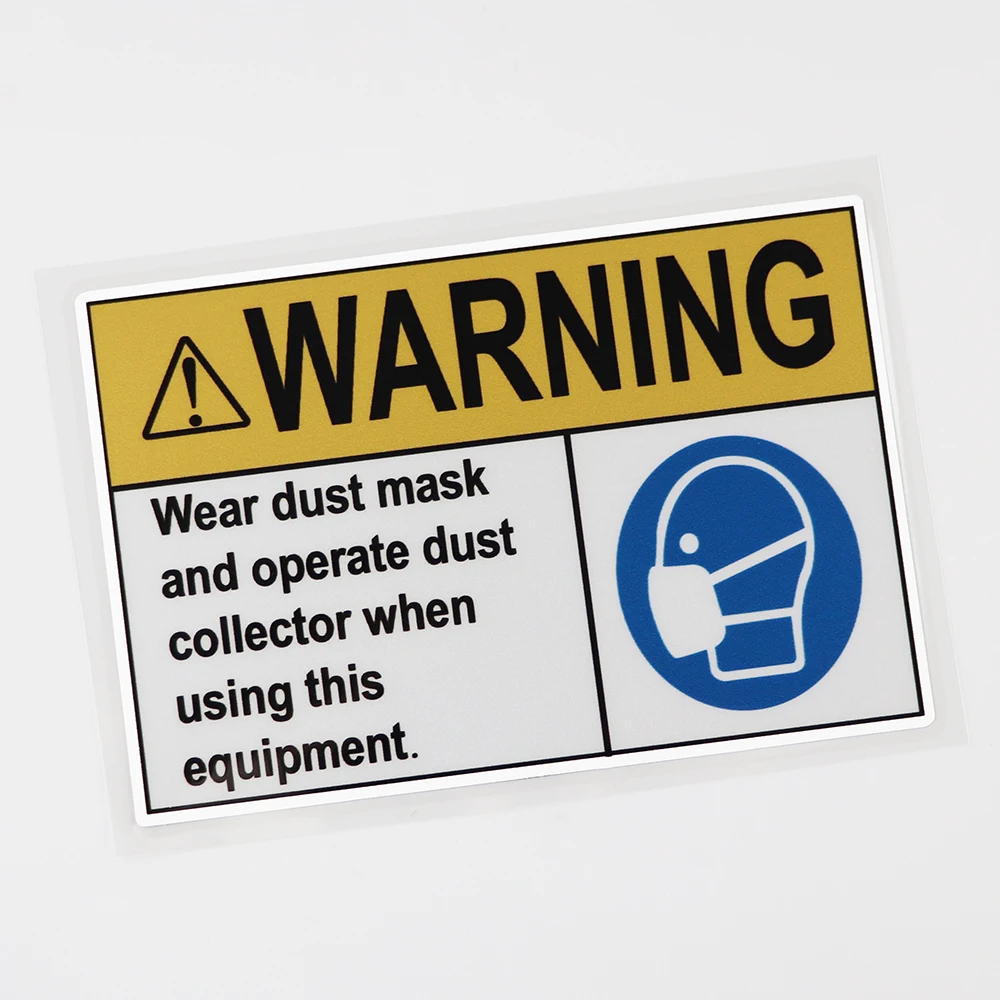 YJZT 13.8CM×9.2CM Warning Wear Dust Masks Cool  Decal PVC Car Sticker 12C-0010