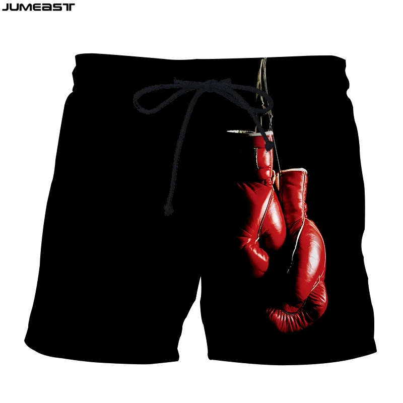 Jumeast Men Women 3D Hanging Boxing Gloves Oversized Streetwear Board Shorts Fashion Summer Beach Casual Sweatpants Short Pants