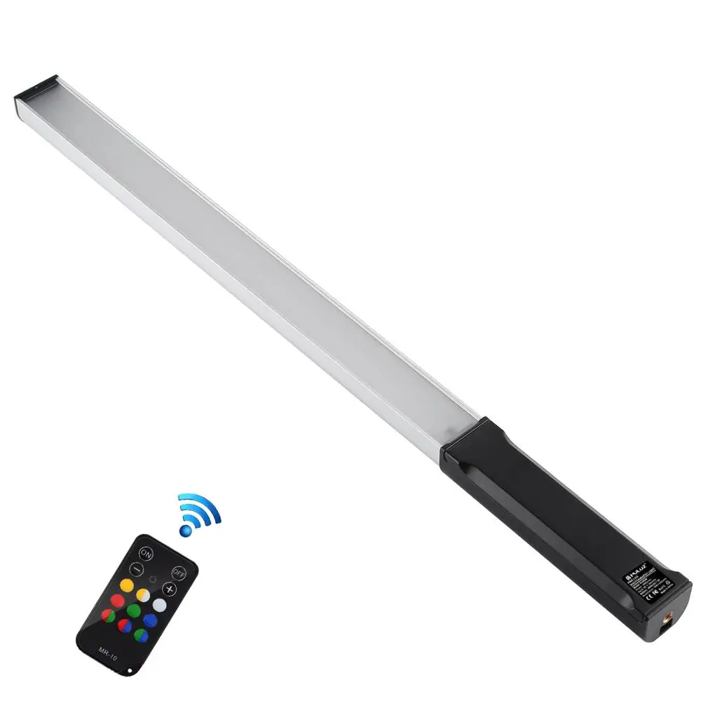 PULUZ RGB Colorful Phototgraphy LED Stick Adjustable Color Temperature Handheld LED Light Remote Control Video Fill Lamp