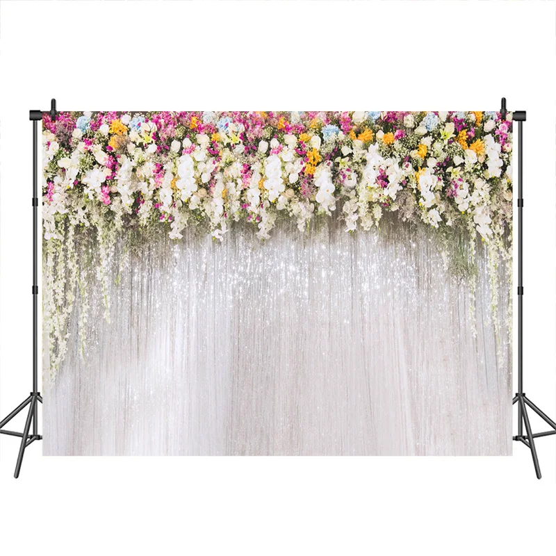 

Mocsicka Photographic Background Flower White Wedding Newborn Banner Decoration Photography Backdrops Studio Shoots