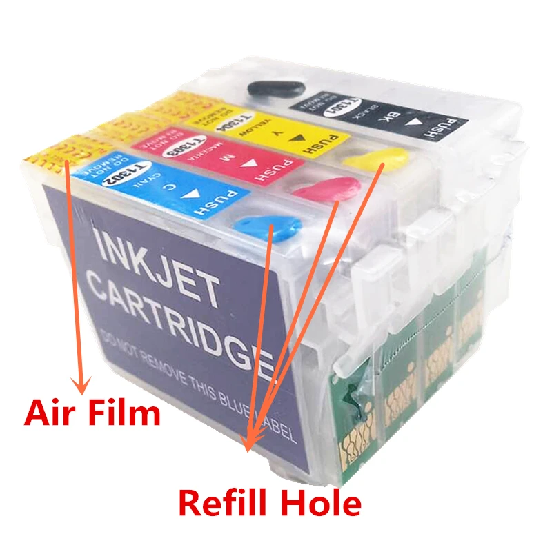 Empty refill ink cartridges For Epson T1301 T1302 T1303 T1304 , suit for BX525WD BX625FWD SX525WD SX620FW etc, with ARC chip