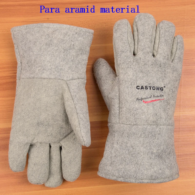 500 ℃ degrees high temperature gloves Aramid + aluminum foil fireproof gloves Flame retardant Anti-scalding protect gloves