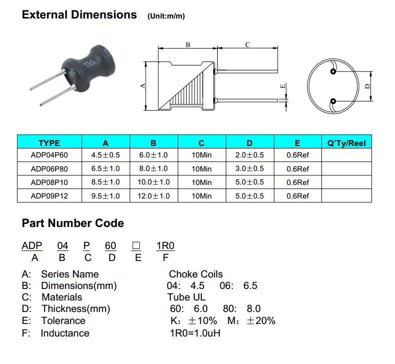 10PCS Power Inductor DIP 68mm 6X8mm 2.2UH 4.7UH 10uH 22uH 100uH 330uH 470uH 1MH 2.2MH 4.7MH 10MH Inductance 2 Pins 9X12/8X12MM