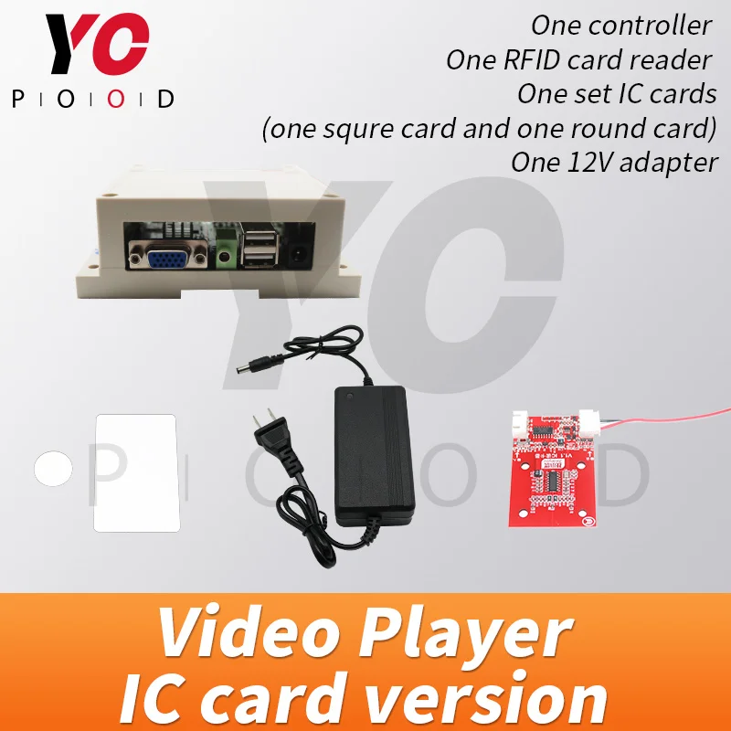 Escape Game video player RFID trigger put IC card on IC reader to trigger video play room escape mechanism