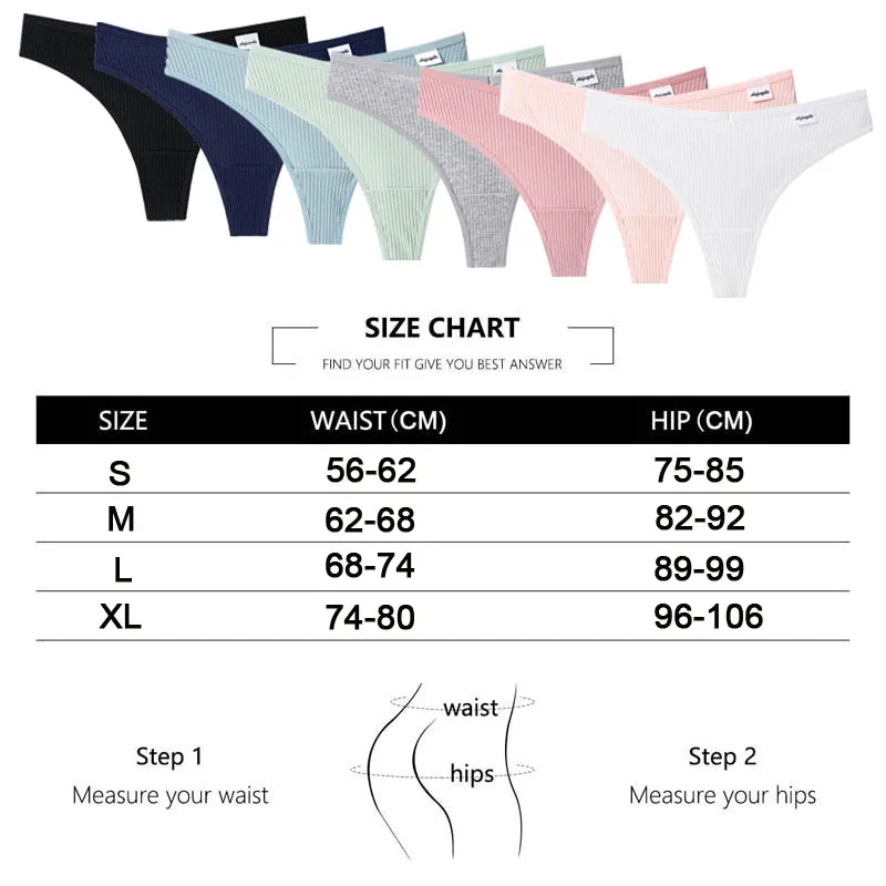 CINOON 3Pcs/Lot V Waist Cotton G-String Thong Panties String Underwear Women Briefs Sexy Lingerie Pants Low-Rise Ladies Intimate