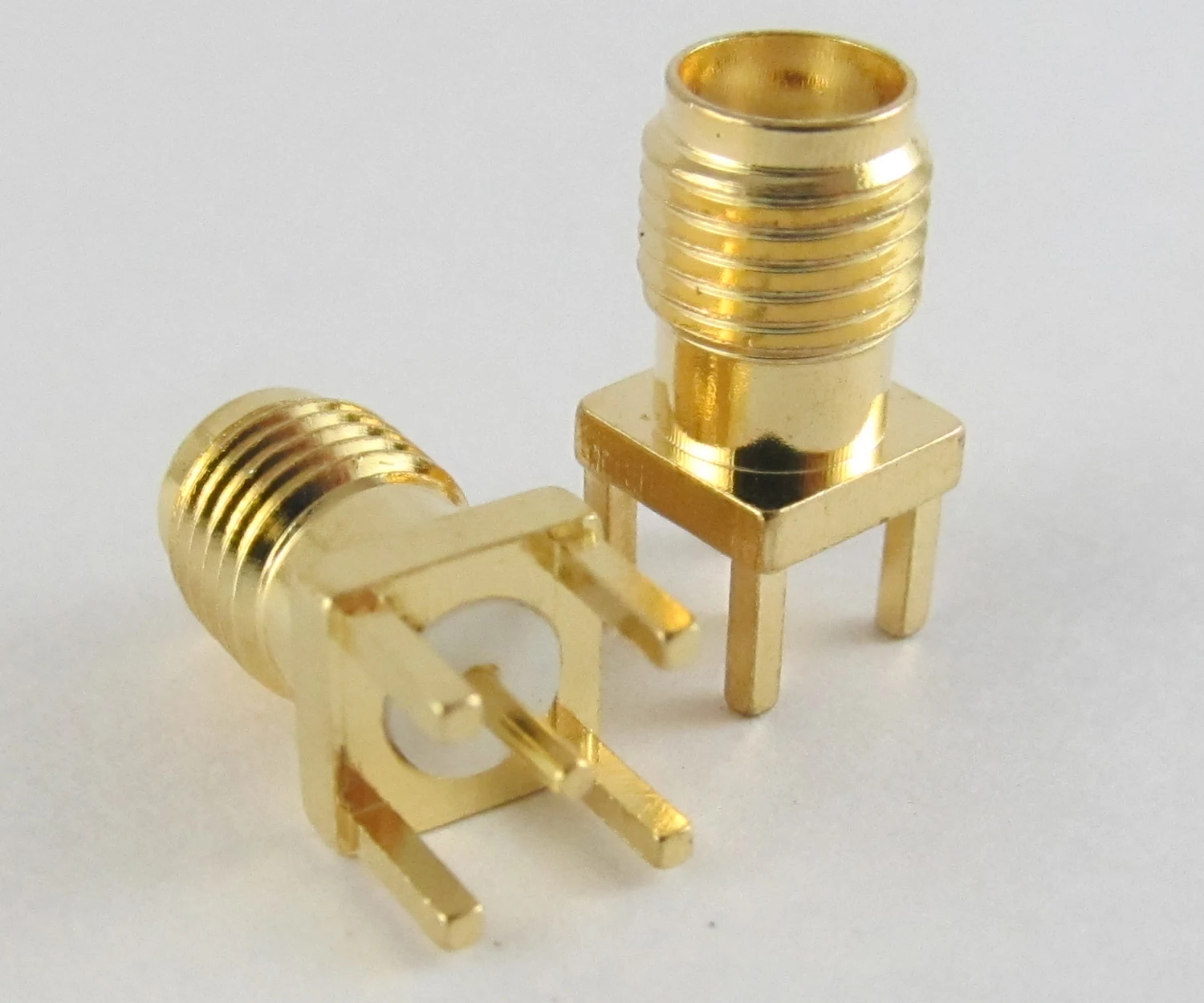 1pc Gold RF Coaxial SMA Female Solder PCB Mount Straight Connector 13.6mm