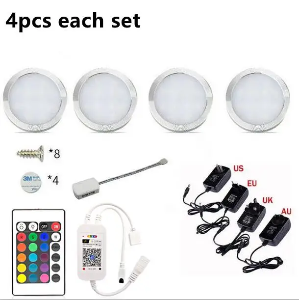 Wifi Magie Hause APP + 24Key Control + Adapter RGB LED Unter Kabinett Licht Dimmer Küche Zähler Möbel Kit Für alexa Google