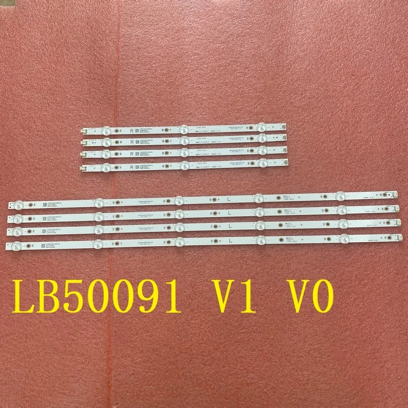 8pcs/set LED backlight bar For Sharp LC-50LB601U NS-50DF710NA19 LB50091 V1_00 V0 LB-PM3030-GJBBY504X8ABL2-L/R-T