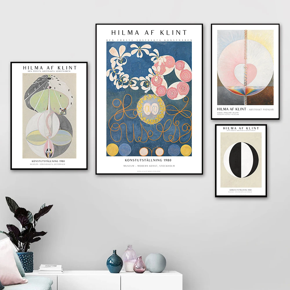 Hilma af Klint Swedish Quote Art Print Inspirational Poster Sweden Scandinavian Modern Canvas Painting Prints Home Wall Decor