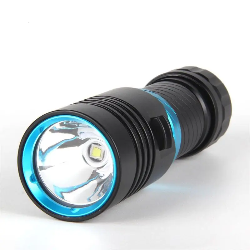 50JC Waterproof LED Flashlanp Underwater Light Aluminum Alloy Material Waterproof IPX8 Grade for Underwater Sport Diving Lamp