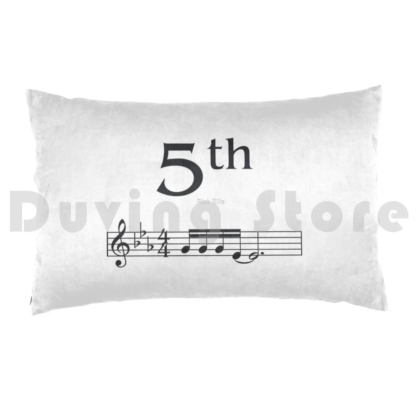 Beethoven's 5th Pillow Case Printed 35x50 Music Beethoven Treble Cleff Classical Music Band