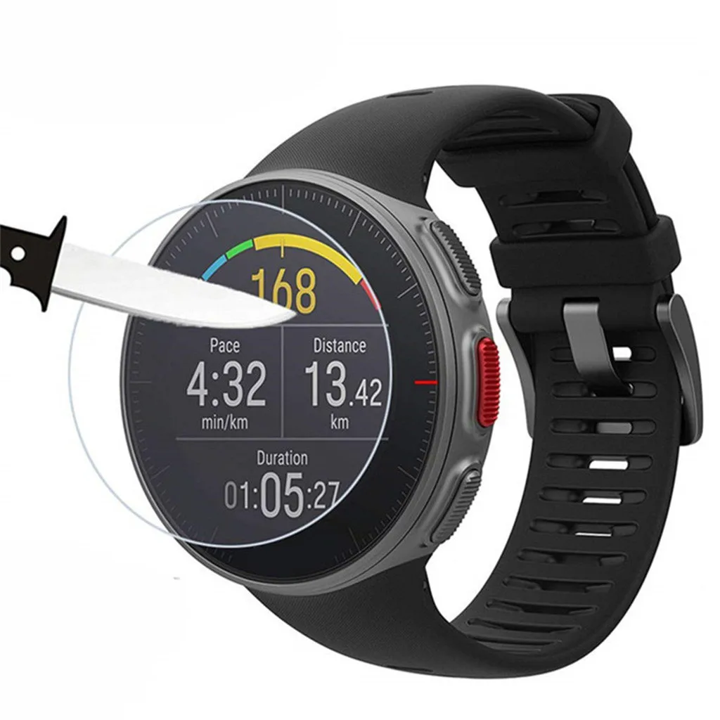 Film Pelindung Kaca Keras untuk Polar Vantage V/M/V2/M2/Bersatu/Menyala 2/Grit X/Pacer Pro/M430/M400 Penutup Pelindung Layar Jam Tangan