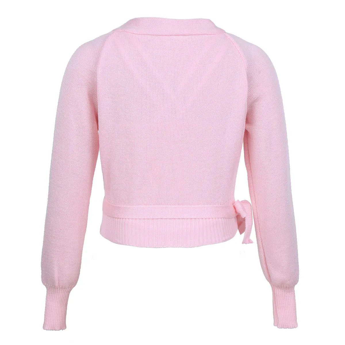 Autumn Winter Kids Girl Ballet Gymnastic Leotard Jacket V Neck Long Sleeve Dance Sweater Top Coat Jacket Wrap Ballet Clothing