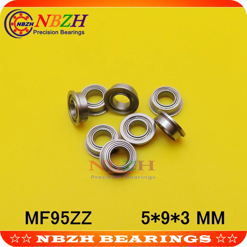 500pcs free shipping SUS440C environmental corrosion resistant flanged stainless steel bearings SMF95ZZ 5*9*10.2*3*0.6 mm