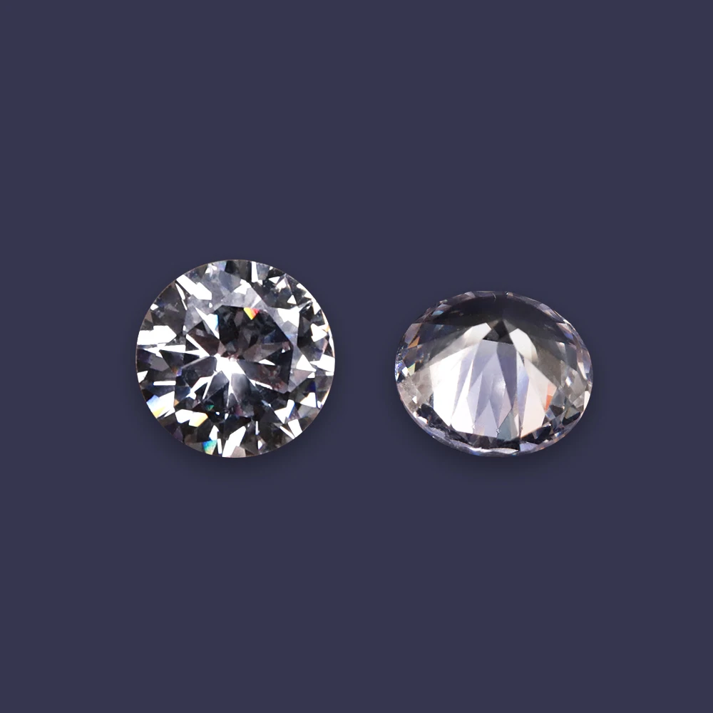 2/3/4/5/6/7/8/10mm Cone Diamond Round Transparent Zircon Loose Precious Stones Crystal PointBack Rhinestones DIY Jewelry Making