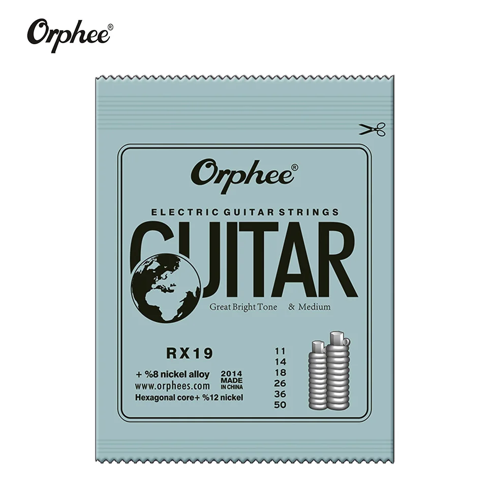 Orphee Electric Guitar String RX15 RX17 RX19 Super light Nickel Plated Steel Electric Guitar Strings
