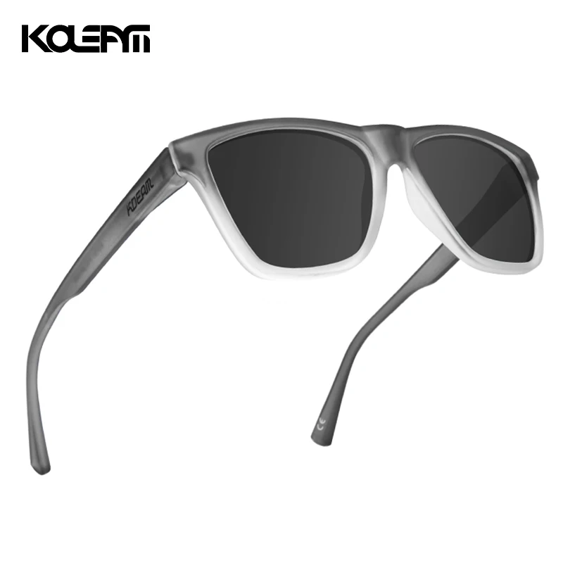 KDEAM Plastic Titanium Polarized Men Sunglasses Square Impact Resistance Sun Glasses UV400 Protection Cat.3 CE