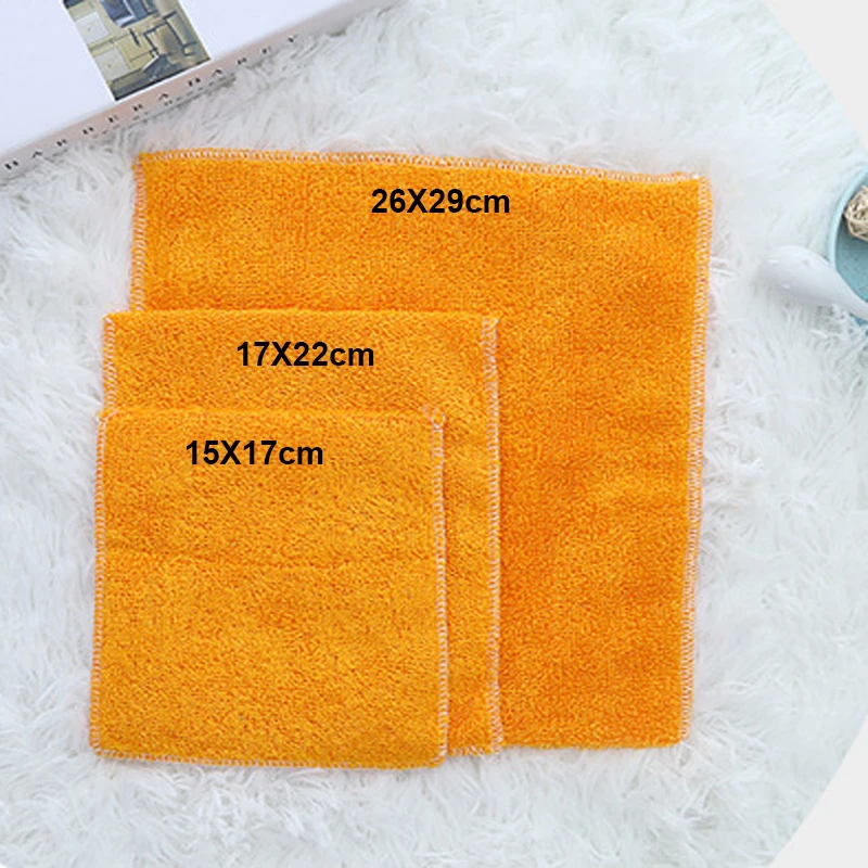 Bamboo Microfiber Terry Napkins Fabric Kitchen Cloth For Home Washing Dishes Tableware Household Supplies Products Convenience