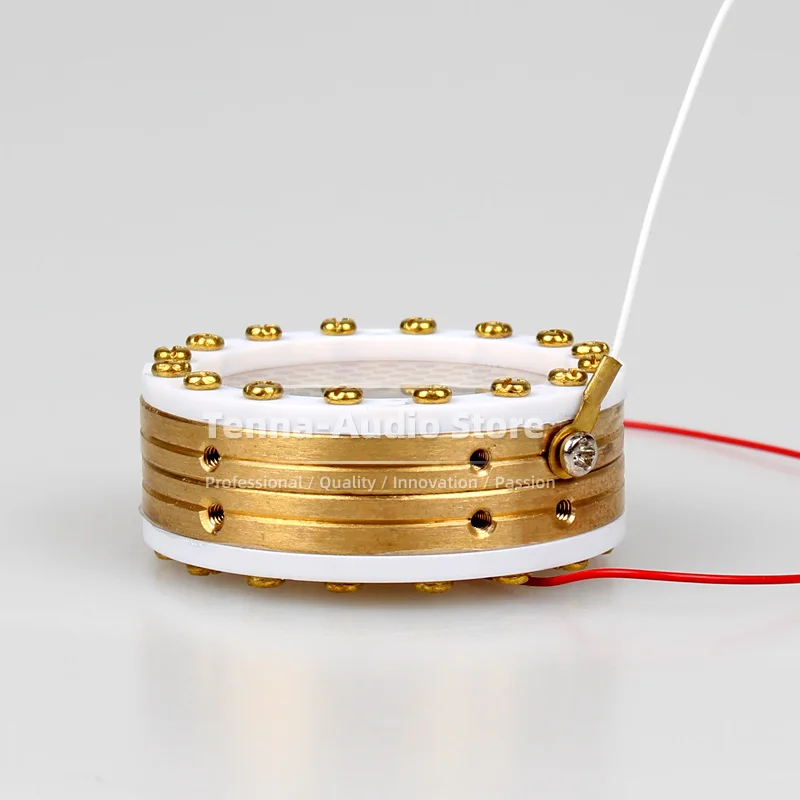 Microfono a capsula placcato in oro da 34mm di diametro cartuccia a diaframma grande da 1.33 "per il nucleo del microfono di trasmissione del condensatore di registrazione in Studio