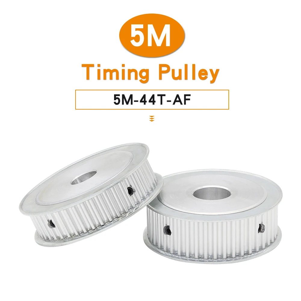 

Pulley Wheel 5M44T Bore Size 10/12/14/15/19/20mm aluminium Alloy Belt Pulley AF Shape Match With Width 15/20 mm Timing Belt