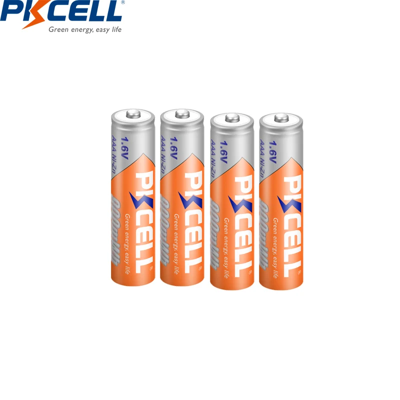 8PC PKCELL AAA Ni-Zn Rechargeable batteries NIZN 900mWh 1.6V AAA Battery With 2PC Battery Box for AA AAA battery toys camera