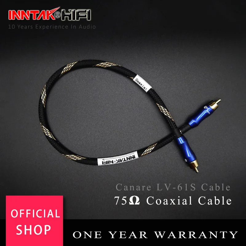 1PCS 75Ohms HD digital coaxial Cable / RCA to RCA CANARE LV61S  Audio cable For DAC TV / 0.2M- 5M