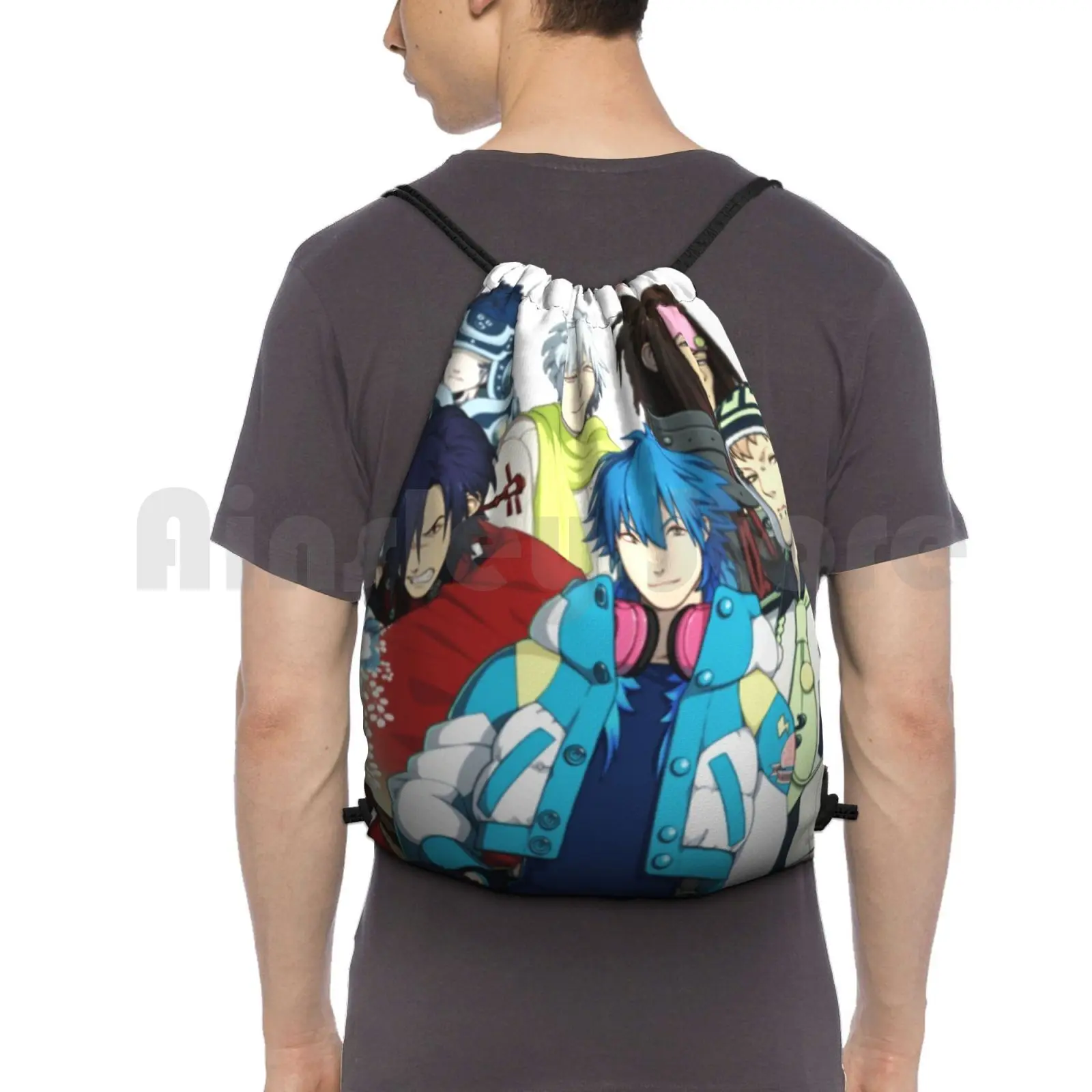 Rhyme Ren , Clear , Mink , Koujaku , Aoba , Noiz And Ren Backpack Drawstring Bag Riding Climbing Gym Bag