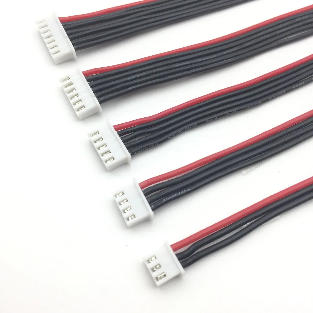 5 stücke 2s 3s 4s 5s 6s RC LiPo Akku Balance Ladegerät Stecker Kabel 100mm 22AWG Silikon Draht JST-XH Balancer Stecker – Detail 8