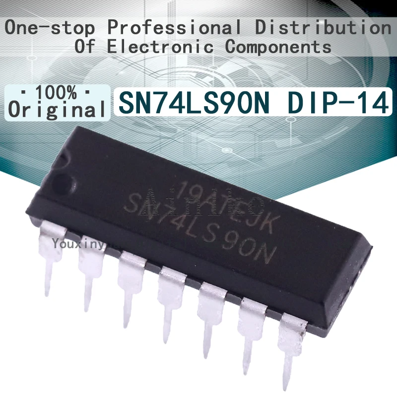 10/Pcs New Original 74LS90 SN74LS90N DIP-14 HD74LS90P Logic - Decimal counter IC chip