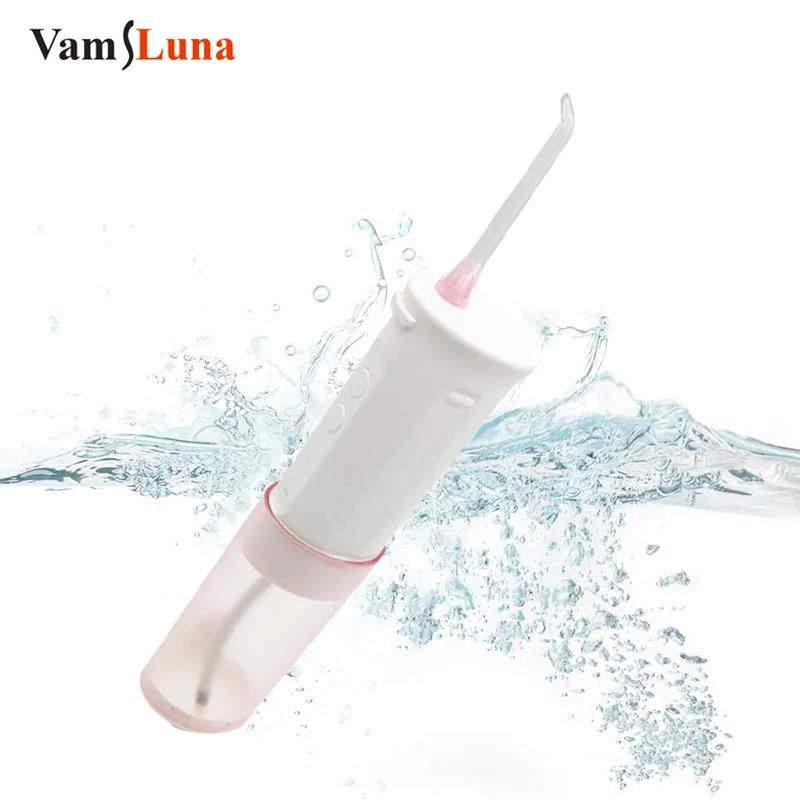 Mini irrigateur buccal Portable de voyage, Rechargeable par USB, réservoir repliable, fil dentaire, nettoyage des dents, 5 embouts à Jet