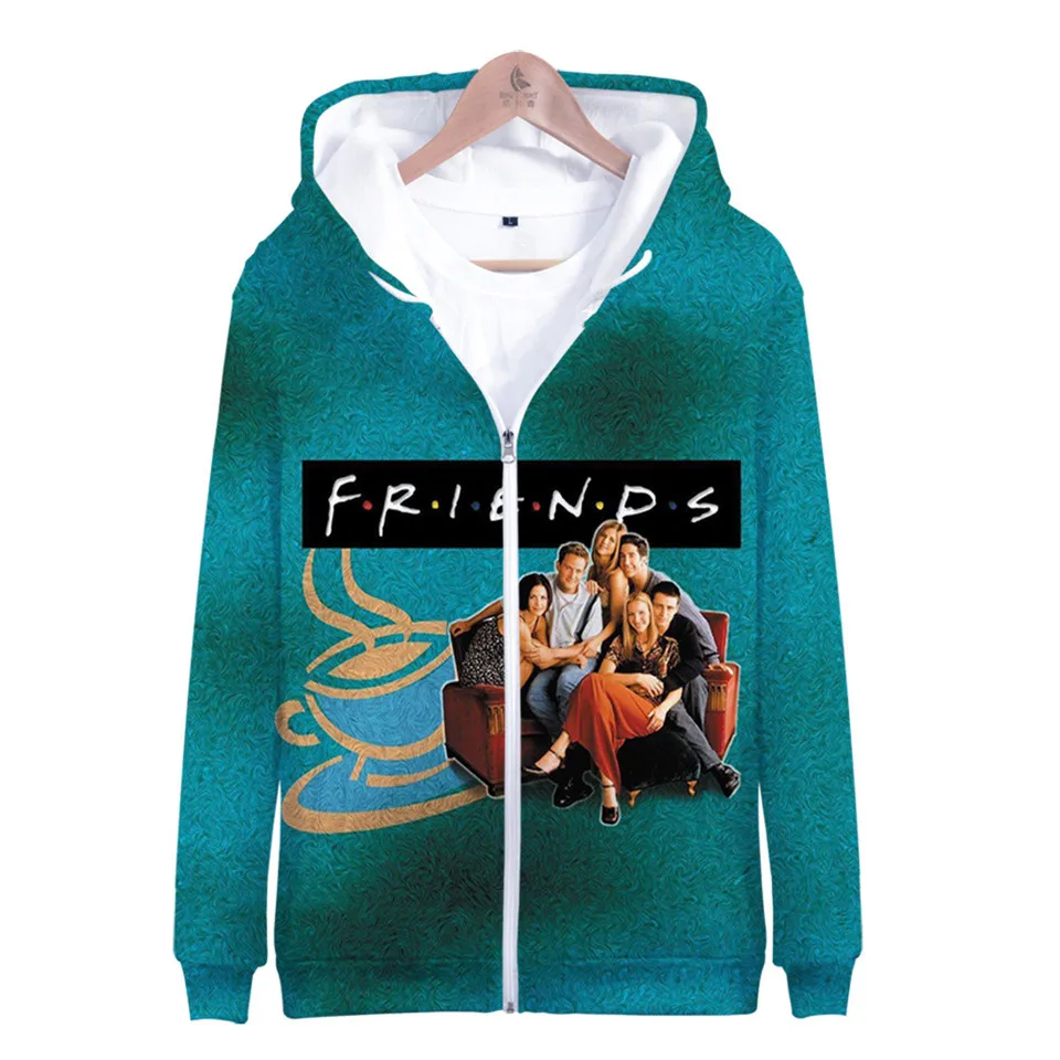 FRIENDS 3D Printed Hoodies Women/Men TV Show I\'ll Be There for You Hoodie Sweatshirt Fashion Fleece Warm Jacket Coat 4XL Clothes