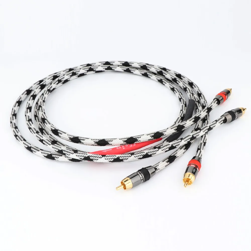 Preffair X401 Hifi OFC Cabo RCA de cobre macho para macho Cabo RCA interconexão cabo de áudio HiFi