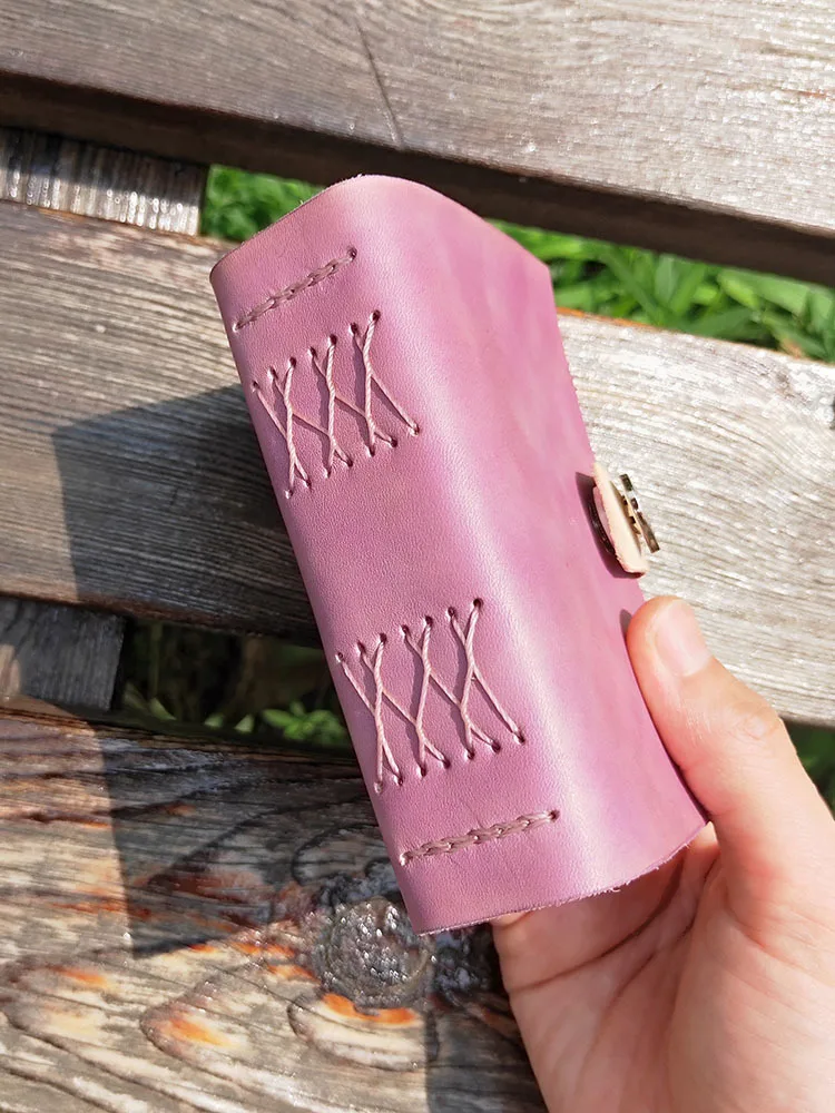 Pure Handmade  A7 Size Vegetable Tanning Cowhide Leather  Notebook For Lady, Lady Hand Book