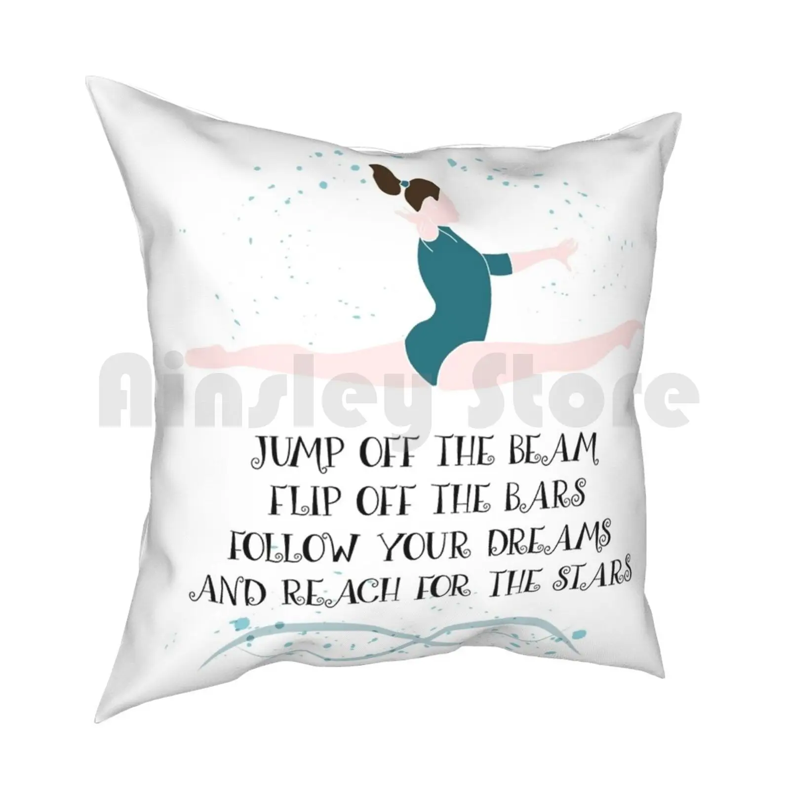 Gymnastics Quote Pillow Case Printed Home Soft Throw Pillow Gymnast Gymnastics Sport Athlete Sports Quote