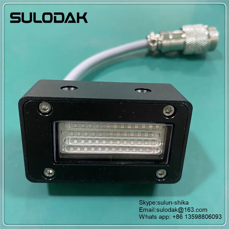 35*15 Area UV Black Light 3958nm Varnish Curing UV lamp Drying Water Cooler LED UV Light COB 200W For Epson DX5 XP600 TX800 Head