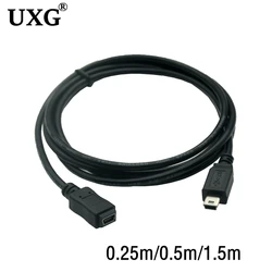 Mini USB B Typ 5pin Male Plug to Mini usb Jack Female Extension Cable Cord 25cm 50cm 150cm