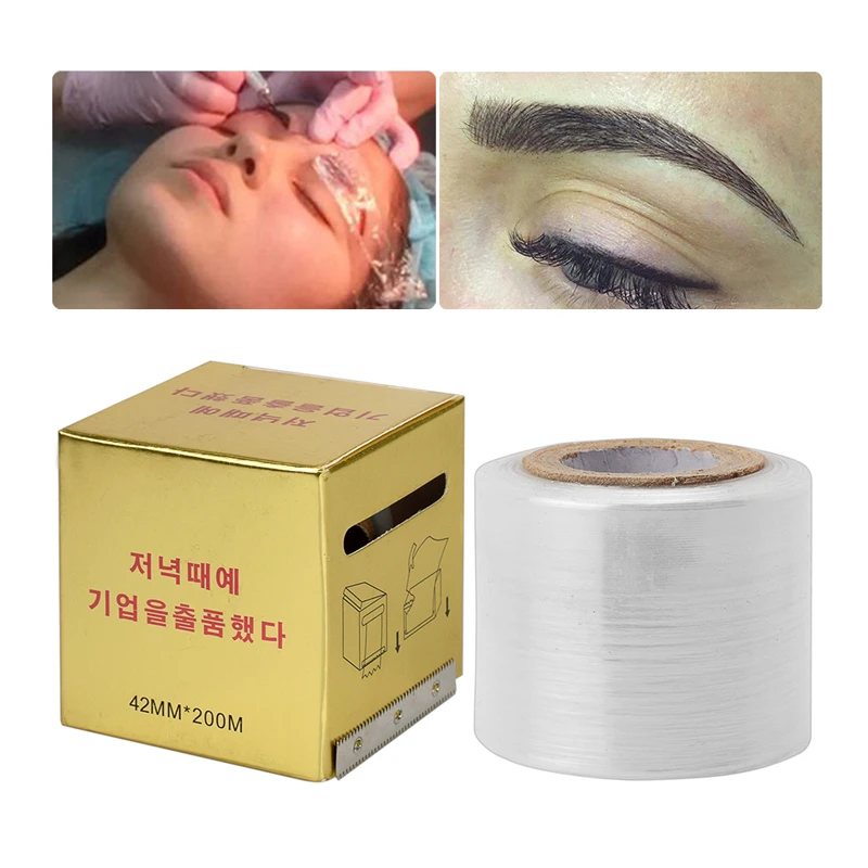 

Korean Style Tattoo Special Cling Film Plastic Wraps Cover Preservative Cling Naked Film Semi Permanent Tattoos Eyebrow Tools