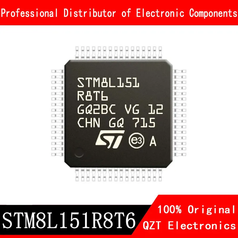 5pcs/lot new original STM8L151R8T6 STM8L151 LQFP-64 microcontroller MCU In Stock