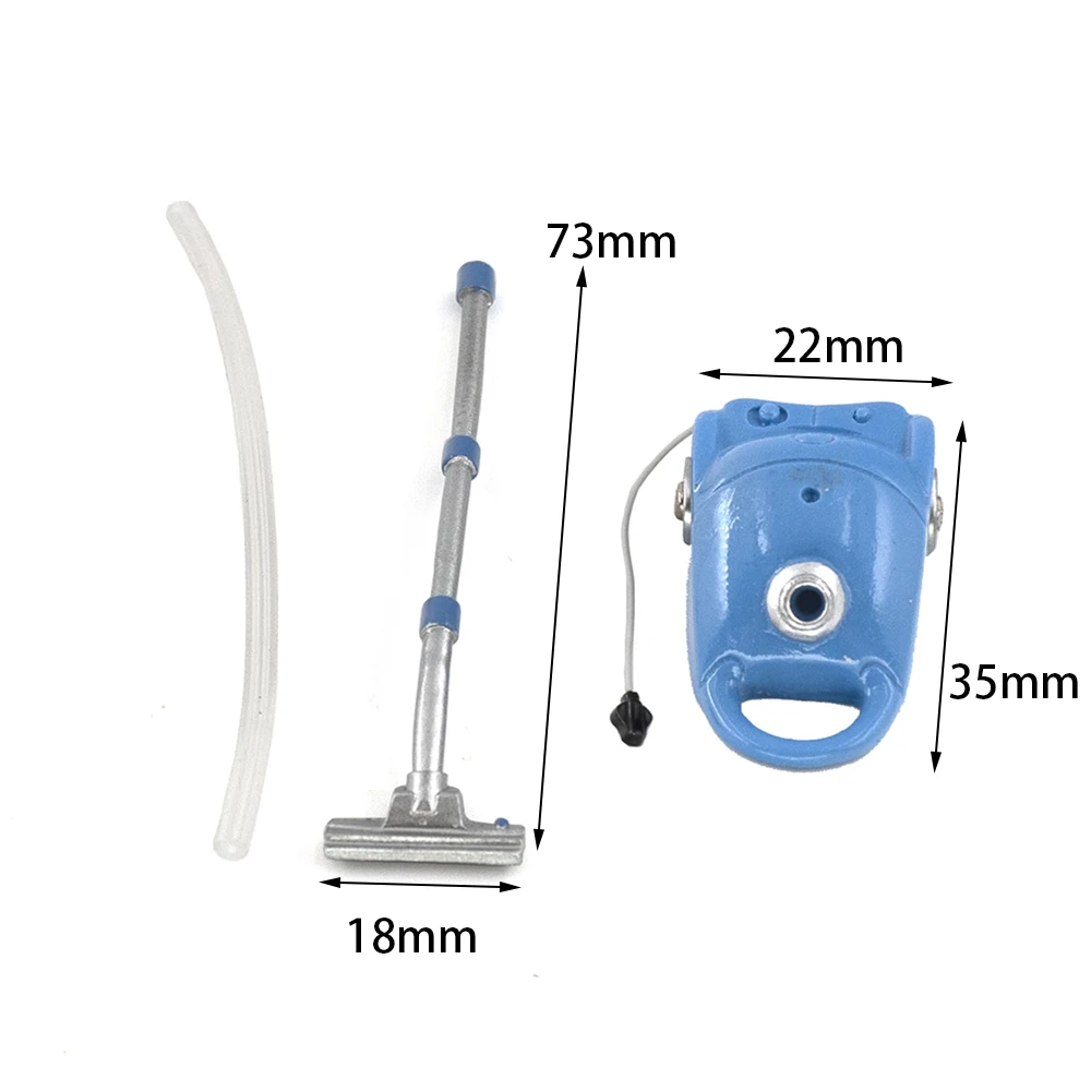 1/12 دمية مصغرة الملحقات مكنسة كهربائية صغيرة نموذج لعب لدمية ديكورات منزلية
